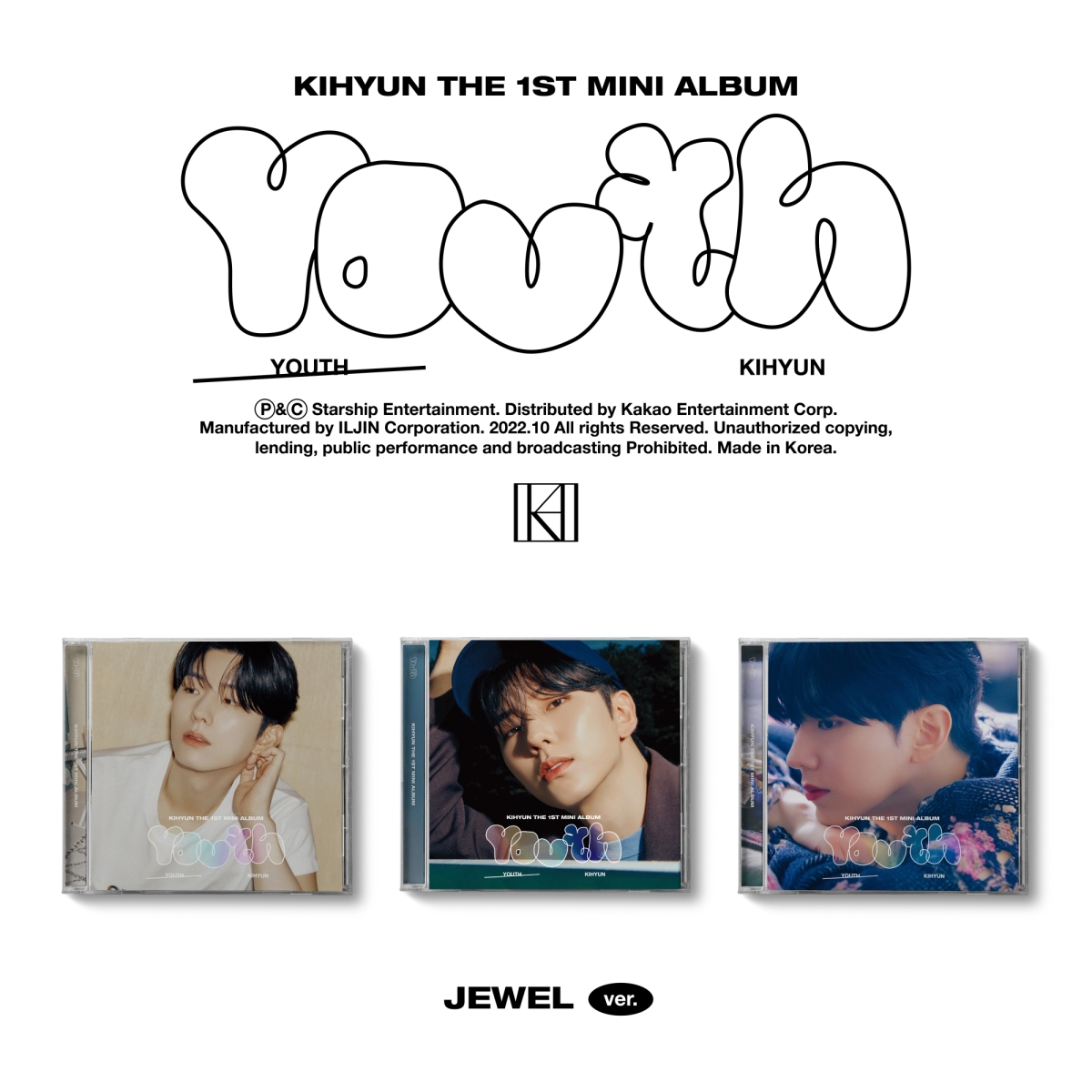KIHYUN - 1st Mini Album YOUTH (JEWEL VER.) KIHYUN - 1st Mini Album YOUTH (JEWEL VER.)