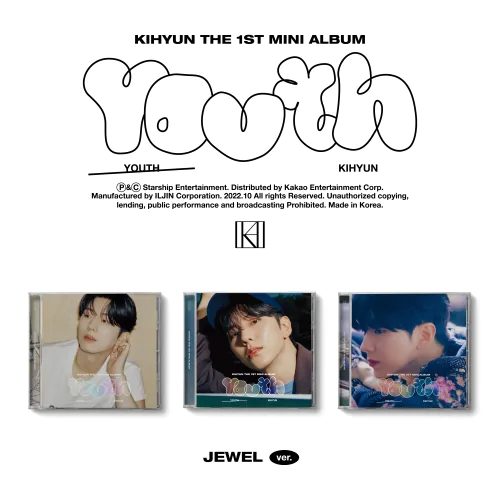 KIHYUN - YOUTH (JEWEL VERSION) (1st Mini Album) - Catchopcd Hanteo Fam