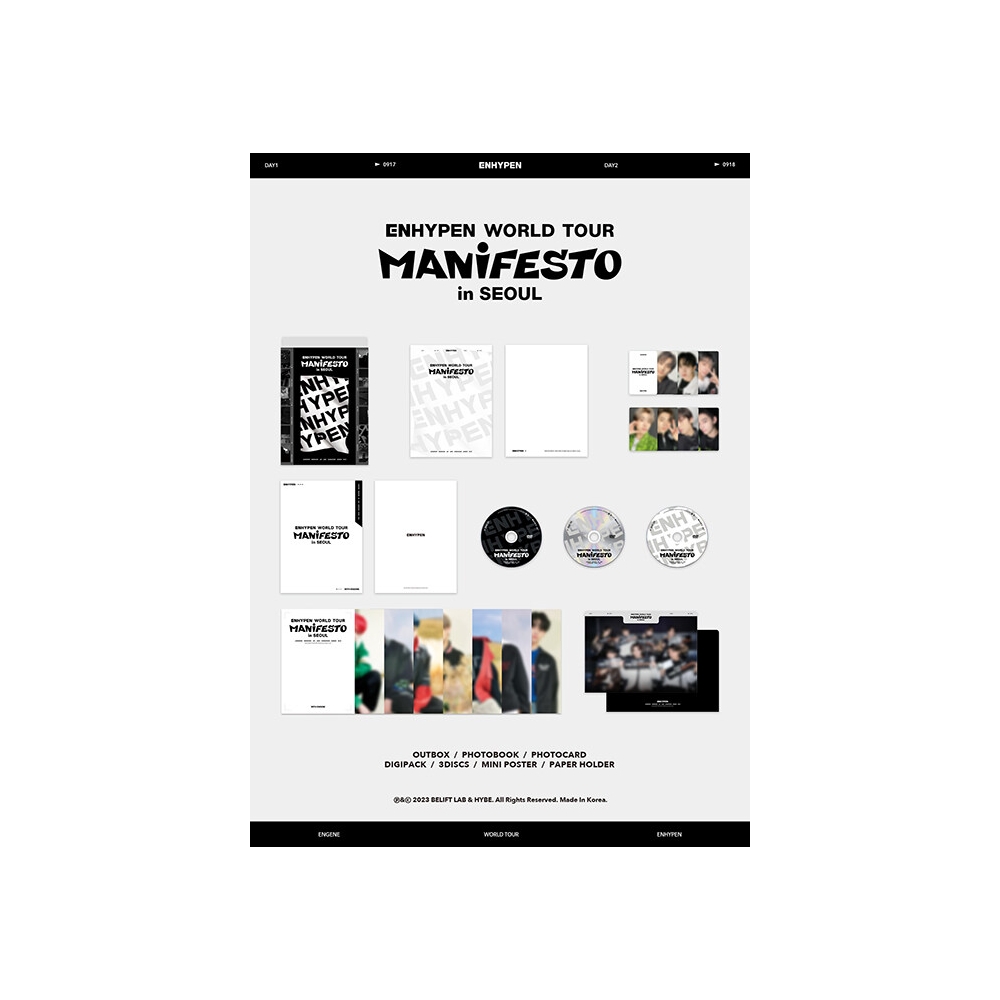 ENHYPEN - WORLD TOUR 'MANIFESTO' in SEOUL DVD