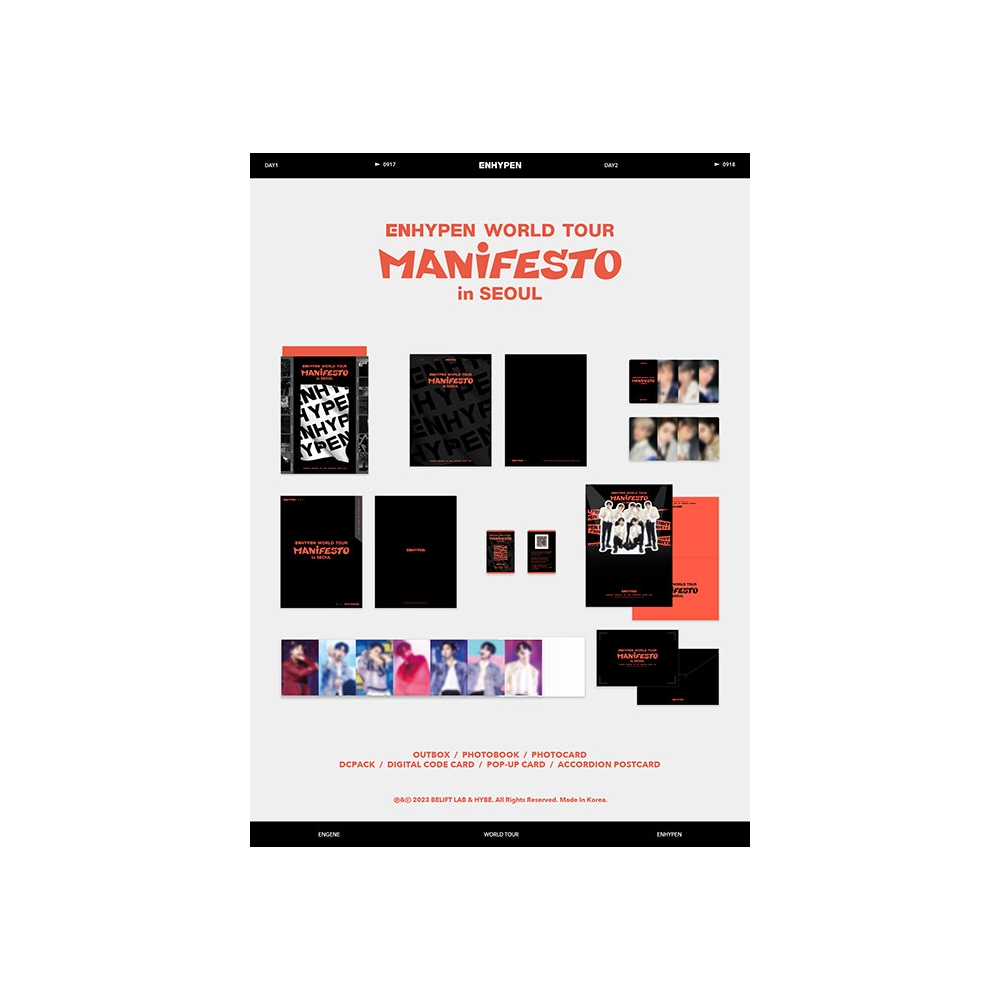 ENHYPEN - WORLD TOUR 'MANIFESTO' in SEOUL Digital Code