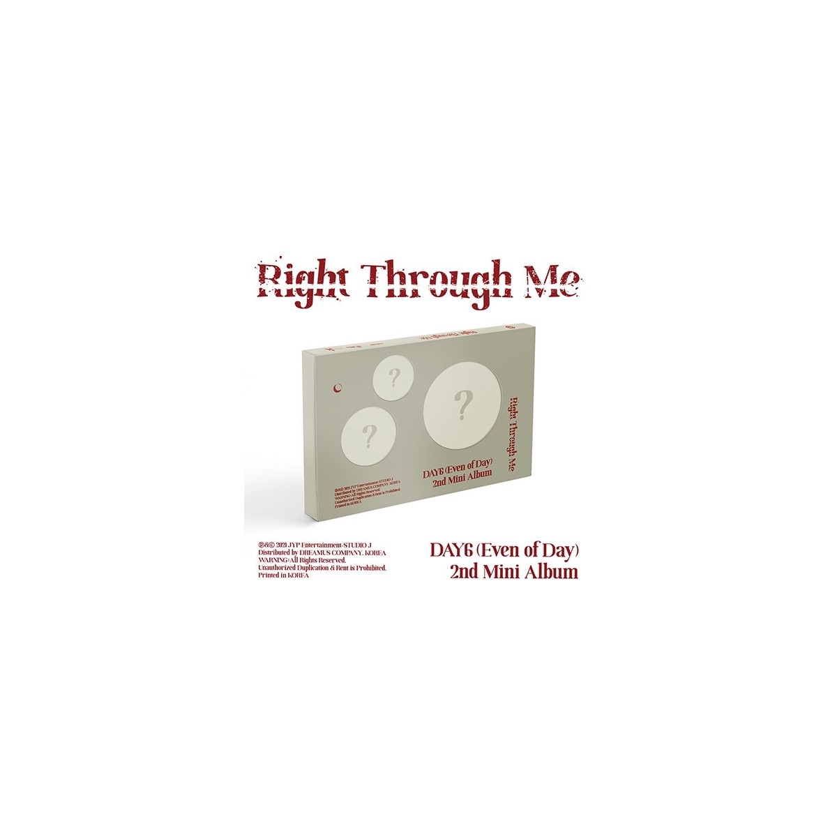 DAY6 (Even Of Day) - 2nd Mini Album Right Through Me DAY6 (Even Of Day) - 2nd Mini Album Right Through Me
