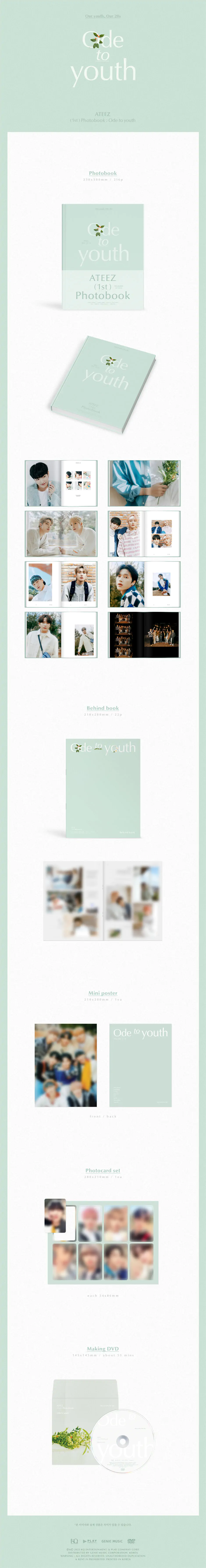 ATEEZ - 1ST PHOTOBOOK : ODE TO YOUTH 1 ATEEZ - 1ST PHOTOBOOK : ODE TO YOUTH
