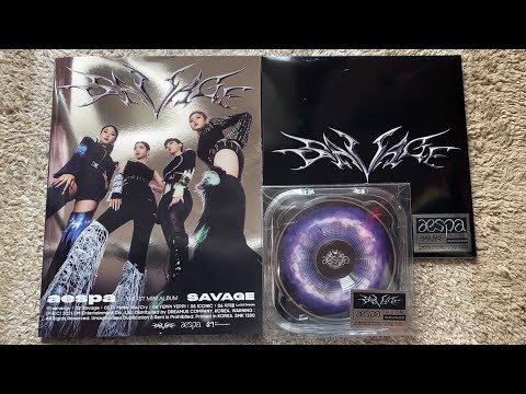 Unboxing Aespa 1st Mini Album Savage (Hallucination Quest, SINK DIVE and P.O.S Ver).