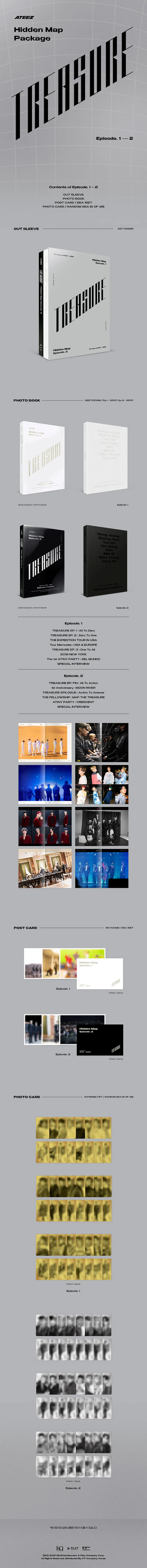 ATEEZ - TREASURE : Hidden Map Package (Case Damaged) 3 ATEEZ - TREASURE Hidden Map Package details
