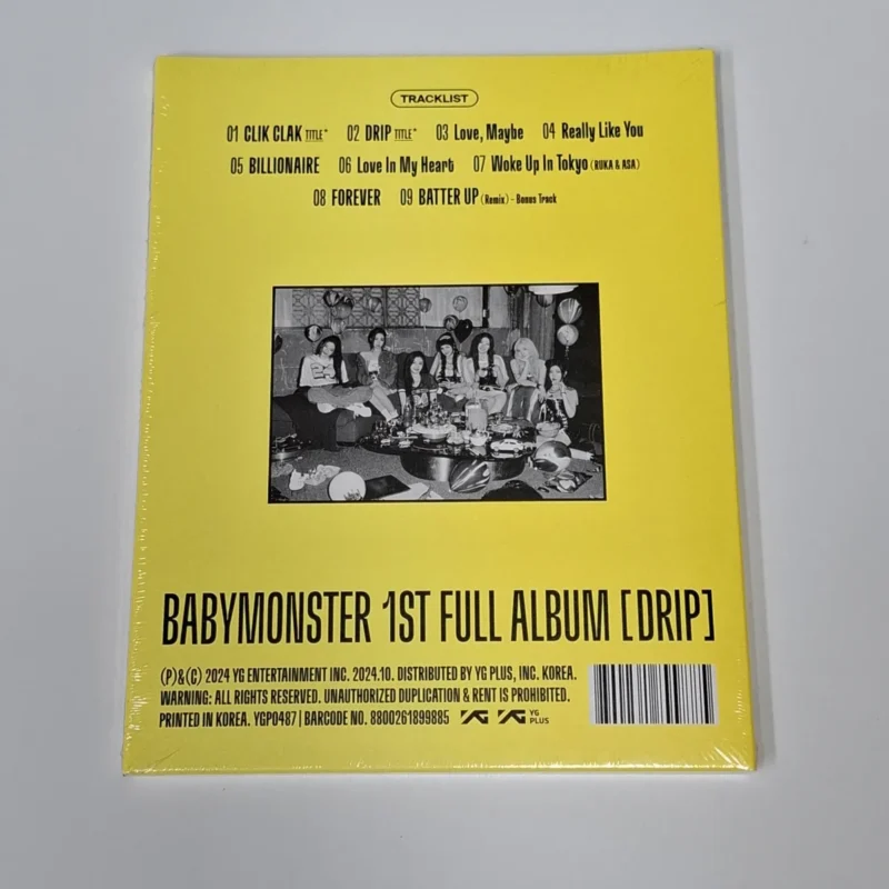 BABYMONSTER - [DRIP] (1st FULL ALBUM) (YG TAG ALBUM RORA Version) back
