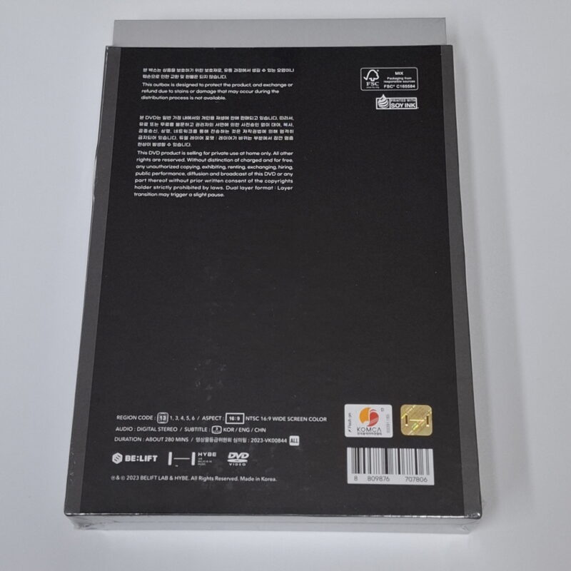 ENHYPEN - WORLD TOUR 'MANIFESTO' in SEOUL DVD back