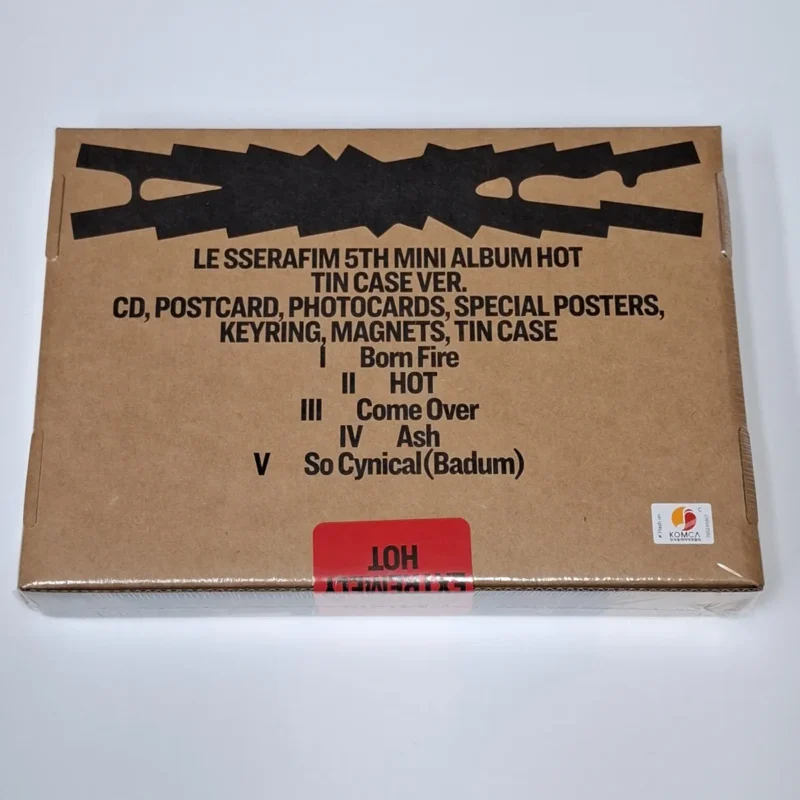 LE SSERAFIM - HOT (TIN CASE version) (5th Mini Album) back