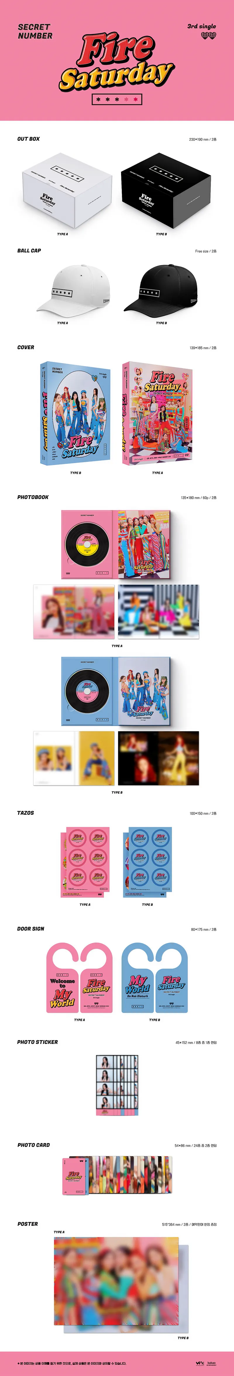 SECRET NUMBER - Fire Saturday (Limited Edition, Type B) (3rd Single) 2 SECRET NUMBER - Fire Saturday (Limited Edition)