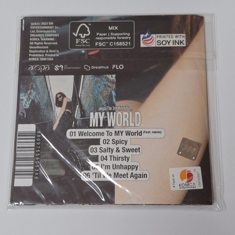 aespa - MY WORLD (POSTER Version) (3rd Mini Album) back