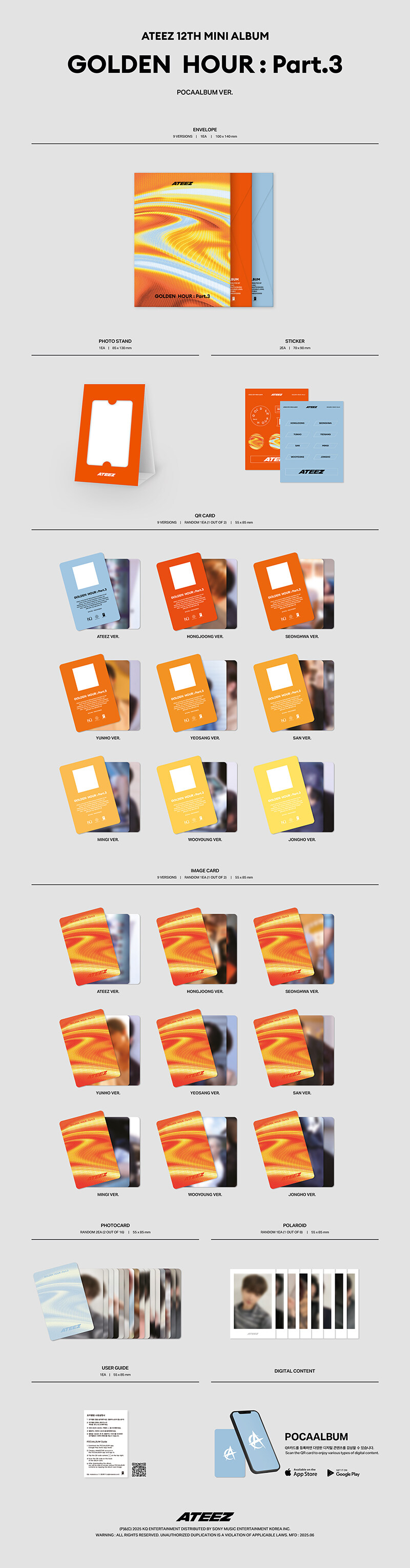 ATEEZ – GOLDEN HOUR: Teil 3 (Poca) (12. Mini-Album) 2 ATEEZ - GOLDEN HOUR : Part.3 (Poca) (12th Mini Album)