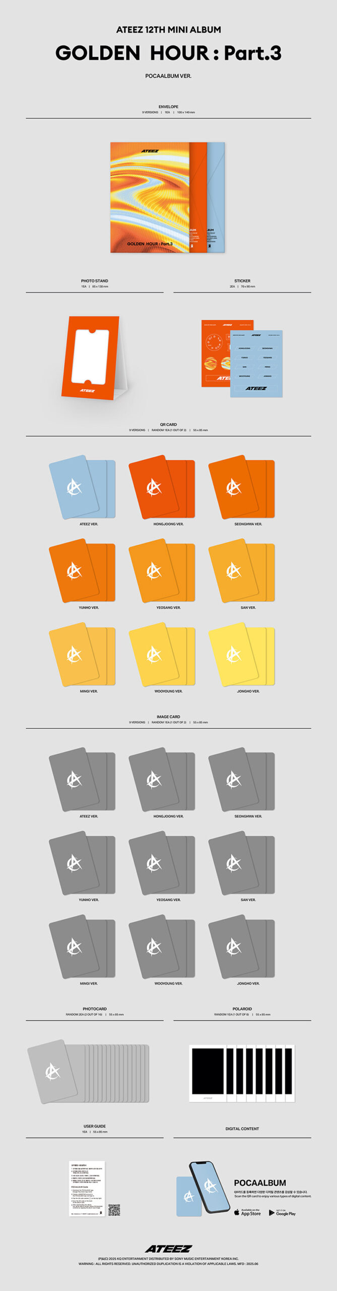 ATEEZ - GOLDEN HOUR : Part.3 (Poca) (12th Mini Album) 2 ATEEZ GOLDEN HOUR Part.3 Poca 12th Mini Album scaled