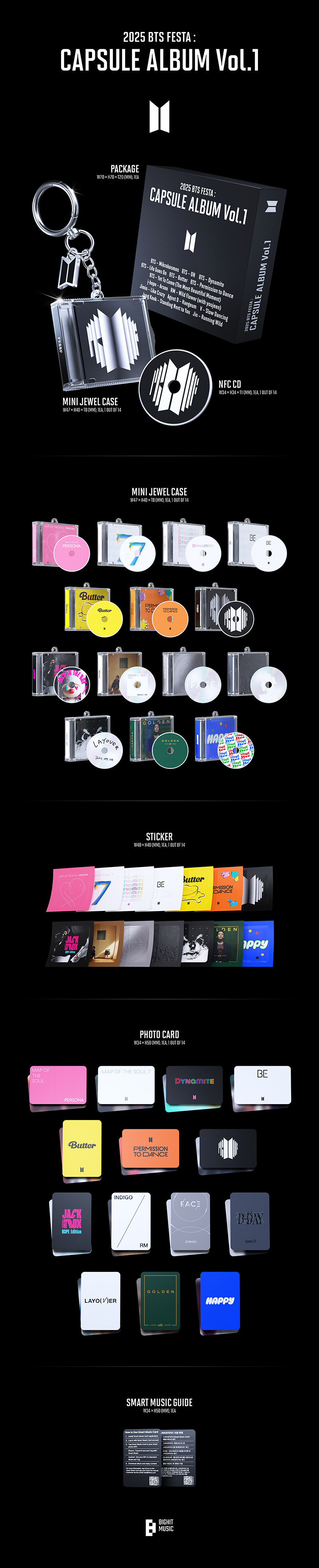 BTS - 2025 BTS FESTA : CAPSULE ALBUM Vol.1 (NFC) 4 BTS – 2025 BTS FESTA: CAPSULE ALBUM Vol.1 (NFC) Details