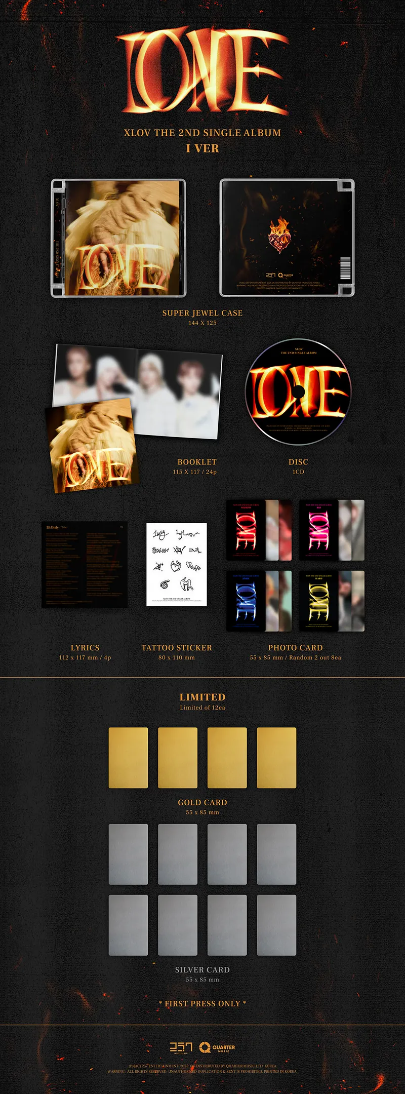 XLOV - I ONE (2nd Single Album) (Random Version) 2 XLOV - I ONE (2nd Single Album) details 2