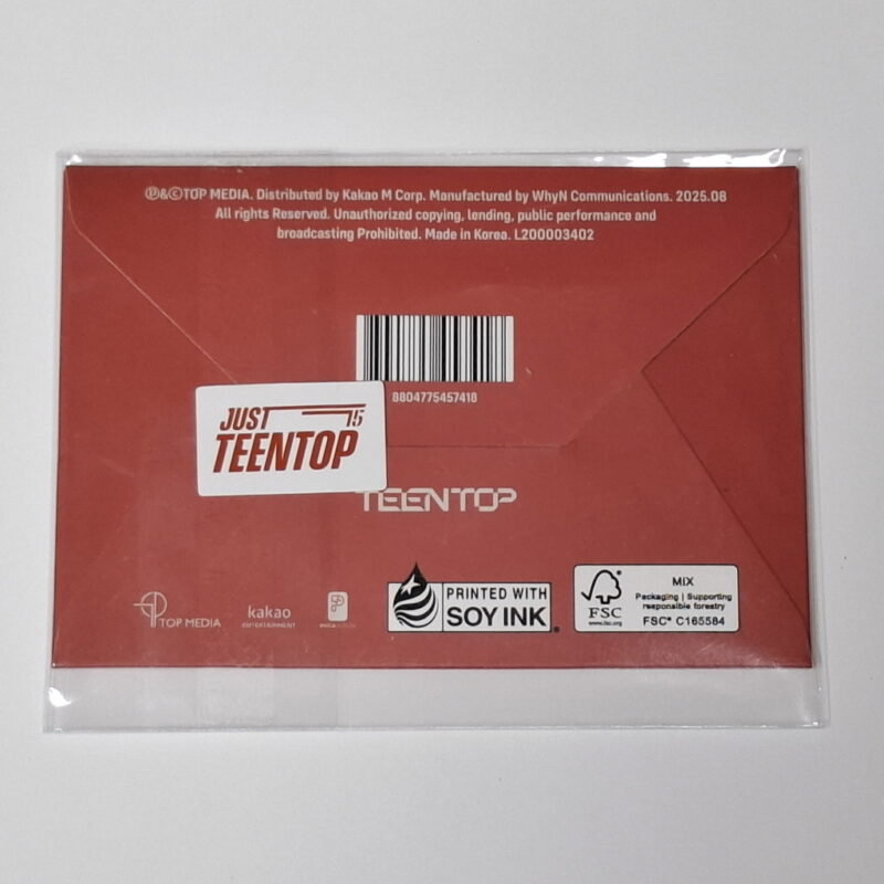 Teen Top - Just 15, Just Teen Top (MINI SLEEVE version) back