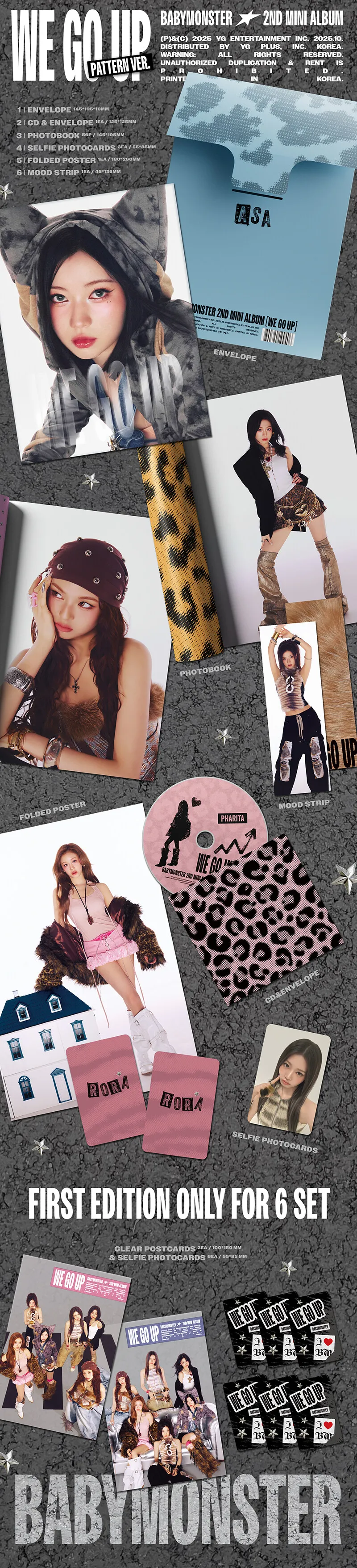 BABYMONSTER - WE GO UP (PATTERN Version) (2nd Mini Album) 2 BABYMONSTER - WE GO UP (PATTERN Version) (2nd Mini Album) details