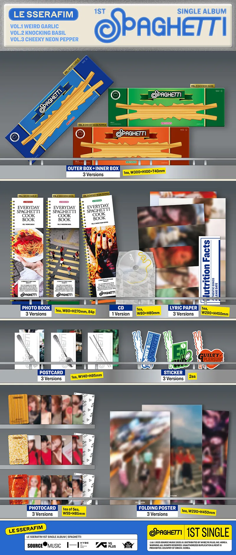 LE SSERAFIM - SPAGHETTI (1st Single Album) 2 LE SSERAFIM - SPAGHETTI (1st Single Album)