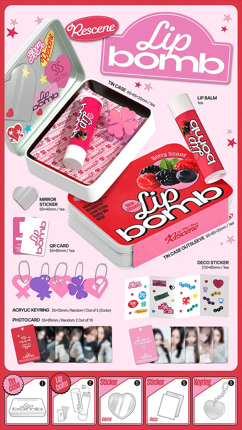 RESCENE - lip bomb (QR) (lip balm version) (Mini Album) 2 RESCENE lip bomb (QR) (lip balm version) (Mini Album) details