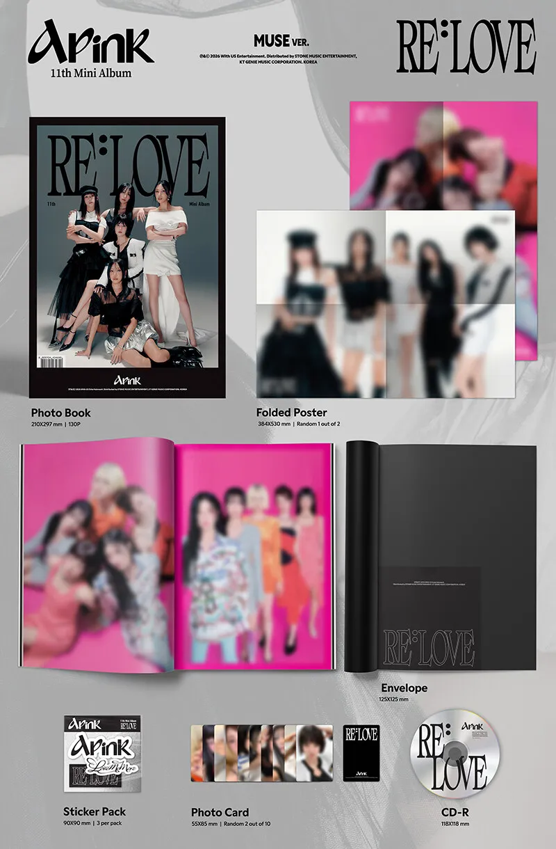 Apink - RE : LOVE (11th Mini Album) (Random Version) 3 Apink - RE LOVE (11th Mini Album) muse version