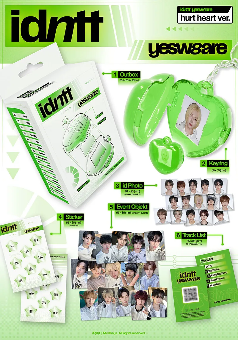 idntt - yesweare (2nd Mini Album) (hurt heart version) 2 idntt - yesweare (2nd Mini Album) (hurt heart version) details 2