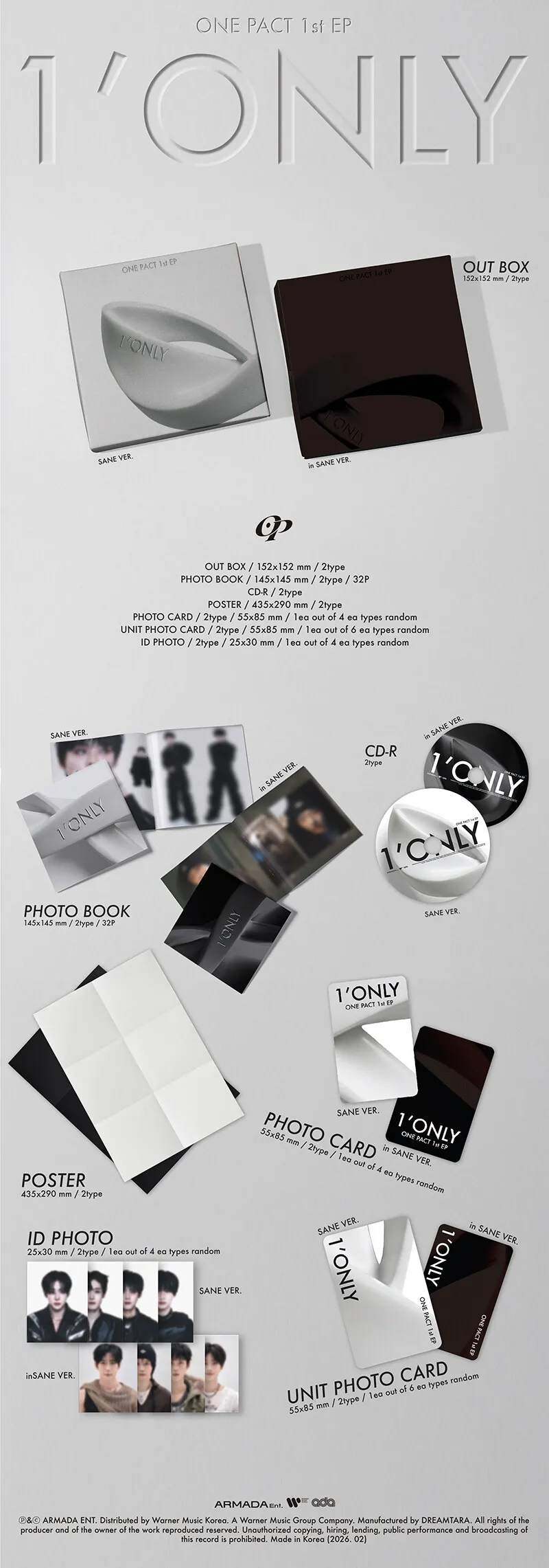 ONE PACT - 1st EP 1’ONLY (Random Ver.) 4 ONE PACT - 1st EP 1’ONLY (Random Ver.) details