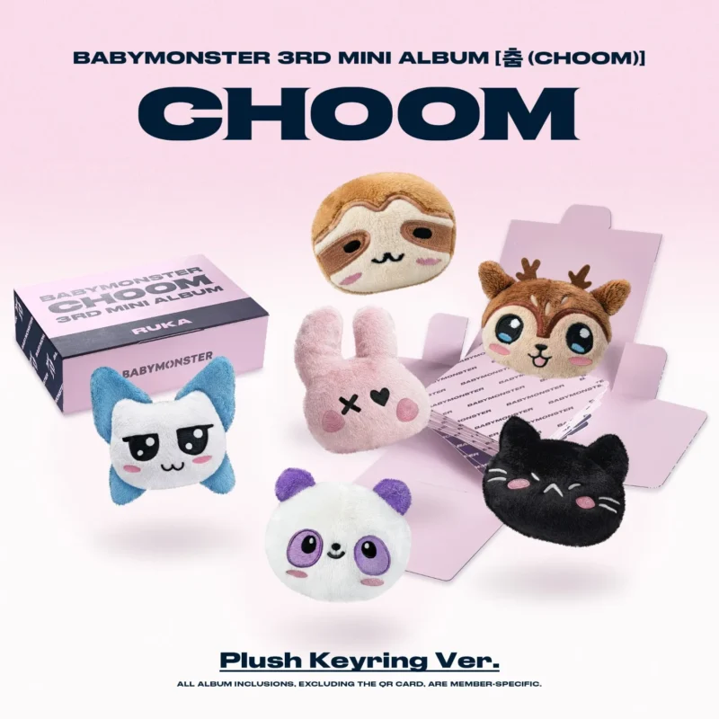 BABYMONSTER - 3rd Mini Album CHOOM (Plush Keyring Ver.)