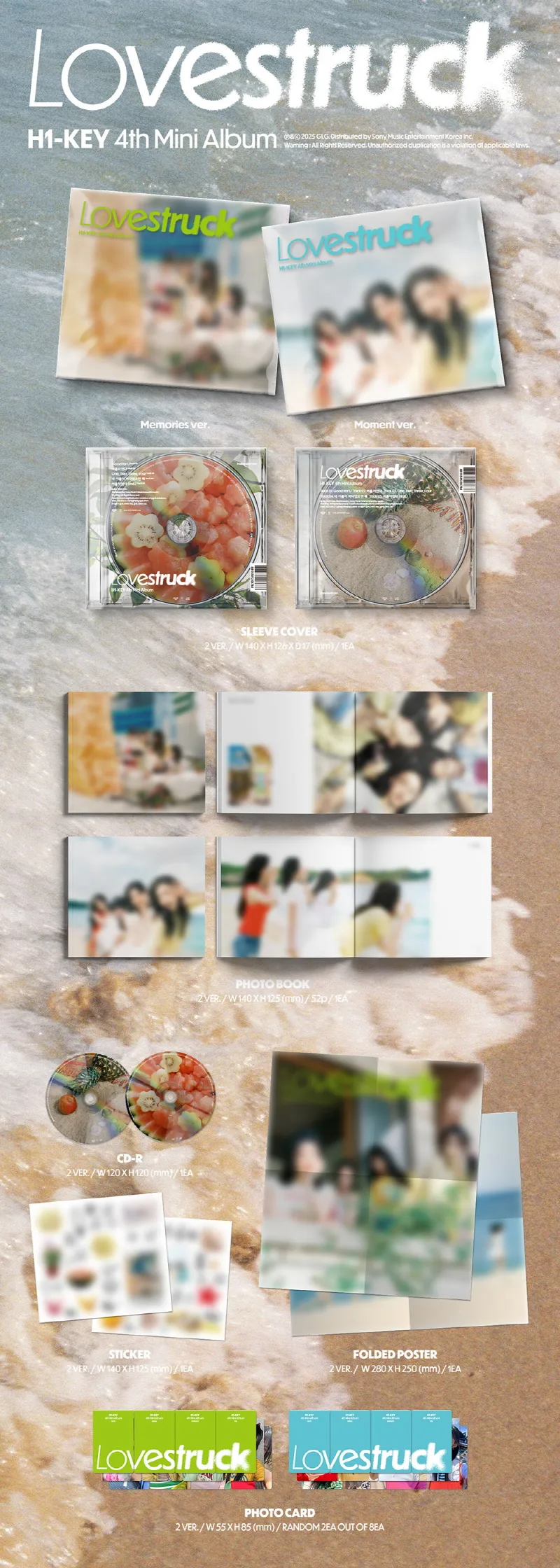 H1-KEY - 4th Mini Album Lovestruck (Random) 2 H1-KEY - 4th Mini Album Lovestruck details