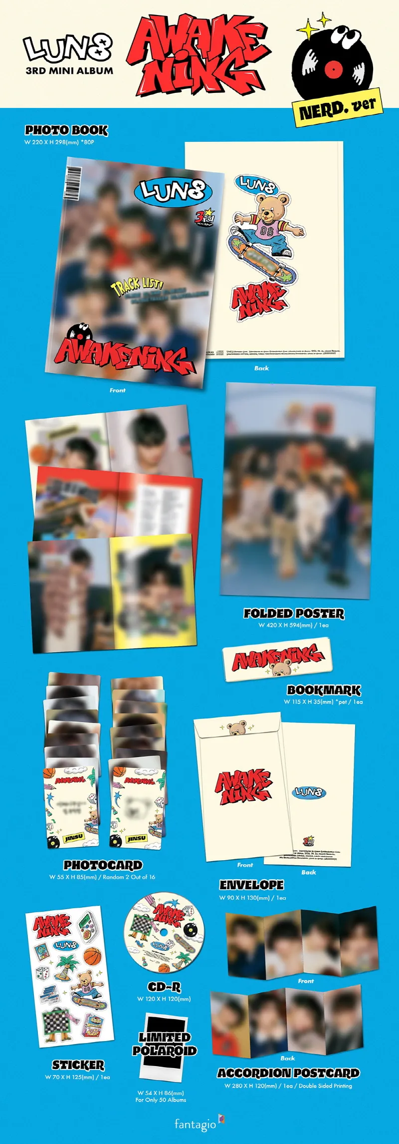LUN8 - 3rd Mini Album AWAKENING (Random) 2 LUN8 - 3rd Mini Album AWAKENING (Random) details