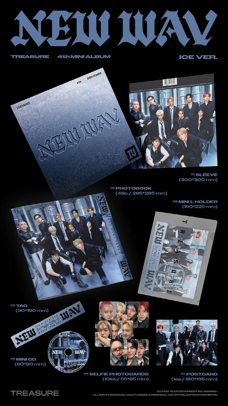 TREASURE - 4th Mini Album NEW WAV (Random) 3 editTREASURE-NEW-WAV-ICE