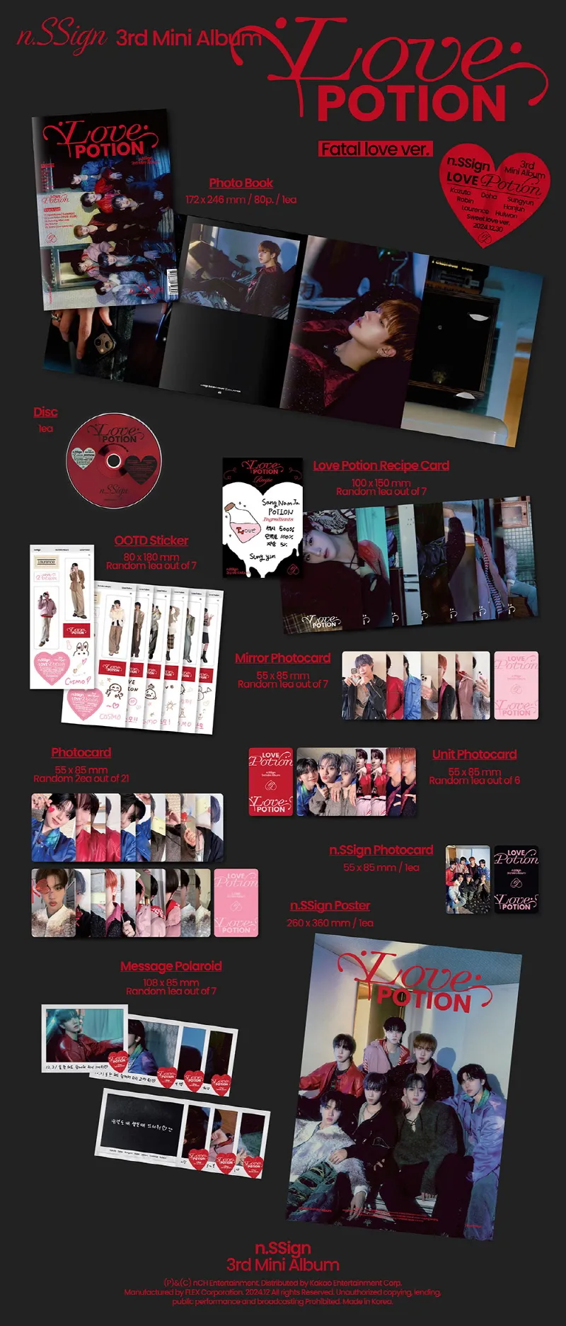 n.SSign - 3rd Mini Album Love Potion (Random) 3 n.SSign - 3rd Mini Album Love Potion (Random) details