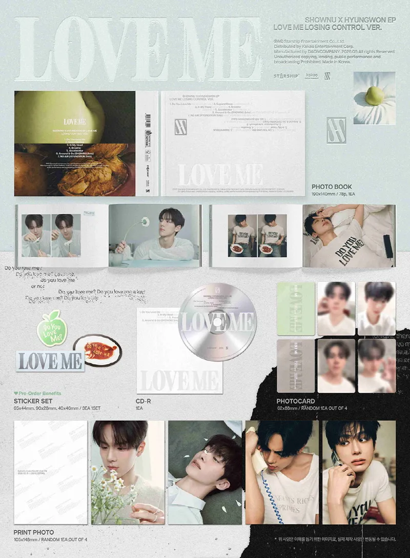 SHOWNU X HYUNGWON (MONSTA X) - EP LOVE ME (LOSING CONTROL VER.) 2 SHOWNU X HYUNGWON (MONSTA X) - EP LOVE ME (LOSING CONTROL VER.) details