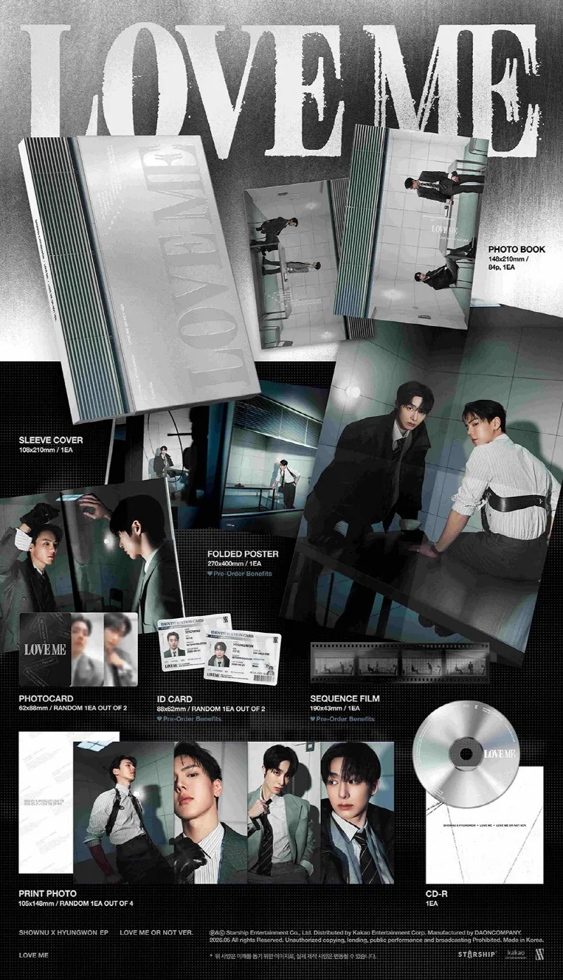 SHOWNU X HYUNGWON (MONSTA X) - EP LOVE ME (LOVE ME OR NOT VER.) 2 SHOWNU X HYUNGWON (MONSTA X) - EP LOVE ME (LOVE ME OR NOT VER.) details