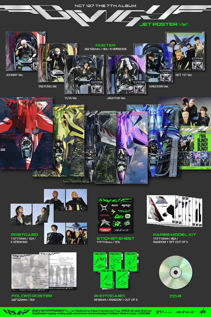 NCT 127 - 7th Album BLINGY (JET Poster Ver.) 2 NCT 127 - 7th Album BLINGY (JET Poster Ver.) details