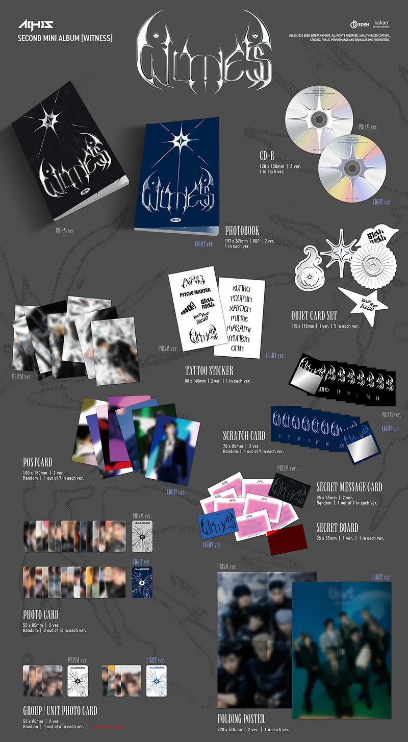 ALL(H)OURS - 2nd Mini Album WITNESS (Random) 2 ALL(H)OURS - 2nd Mini Album WITNESS inclusions