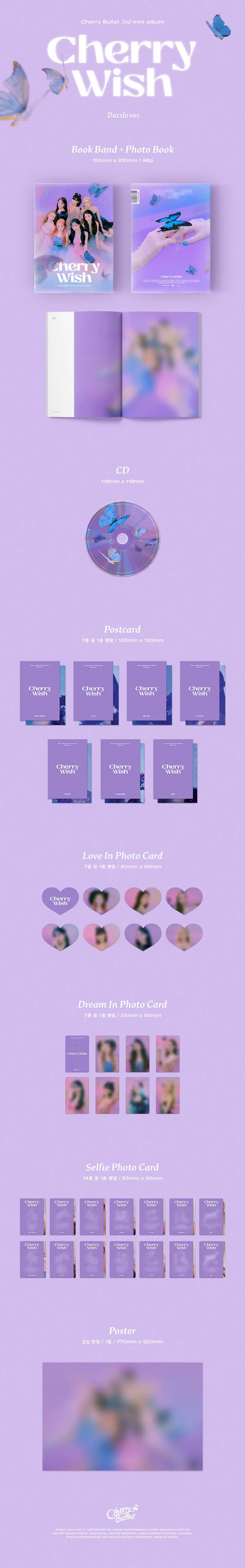 Cherry Bullet - 2nd Mini Album Cherry Wish 2 Cherry Bullet - 2nd Mini Album Cherry Wish inclusions