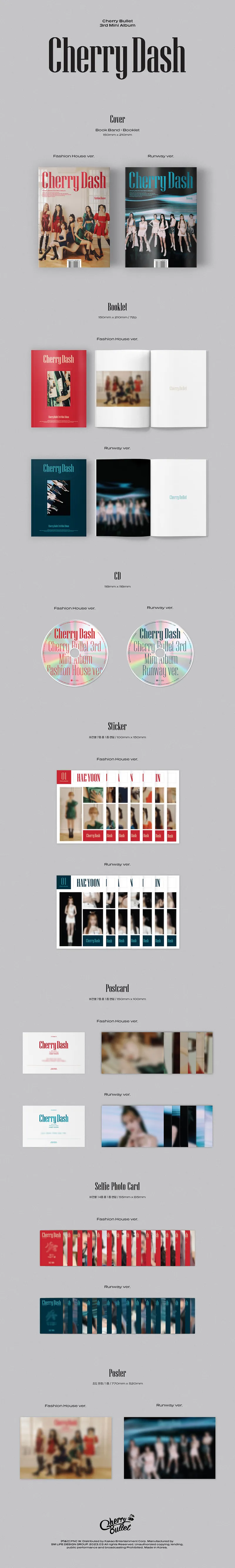 Cherry Bullet - 3rd Mini Album Cherry Dash 2 Cherry Bullet - 3rd Mini Album Cherry Dash inclusions