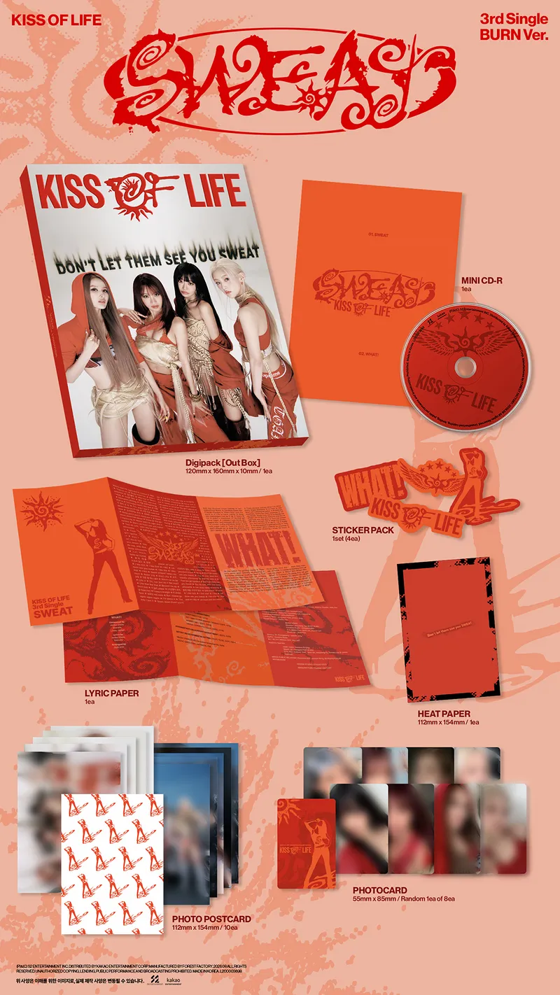 KISS OF LIFE - 3rd Single SWEAT (BURN Ver.) 2 KISS OF LIFE - 3rd Single SWEAT (BURN Ver.) details