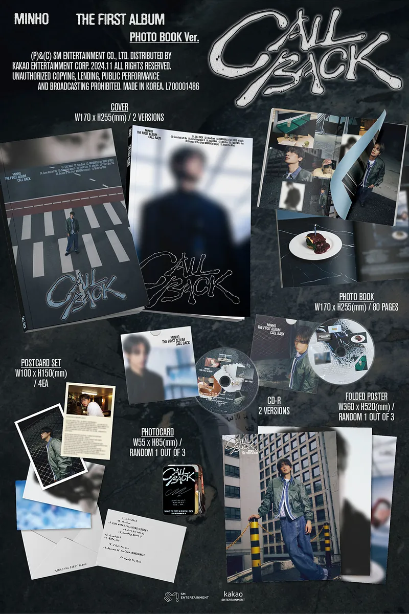 MINHO - 1st Album CALL BACK (Photo Book Ver.) 2 MINHO - 1st Album CALL BACK (Photo Book Ver.) inclusions