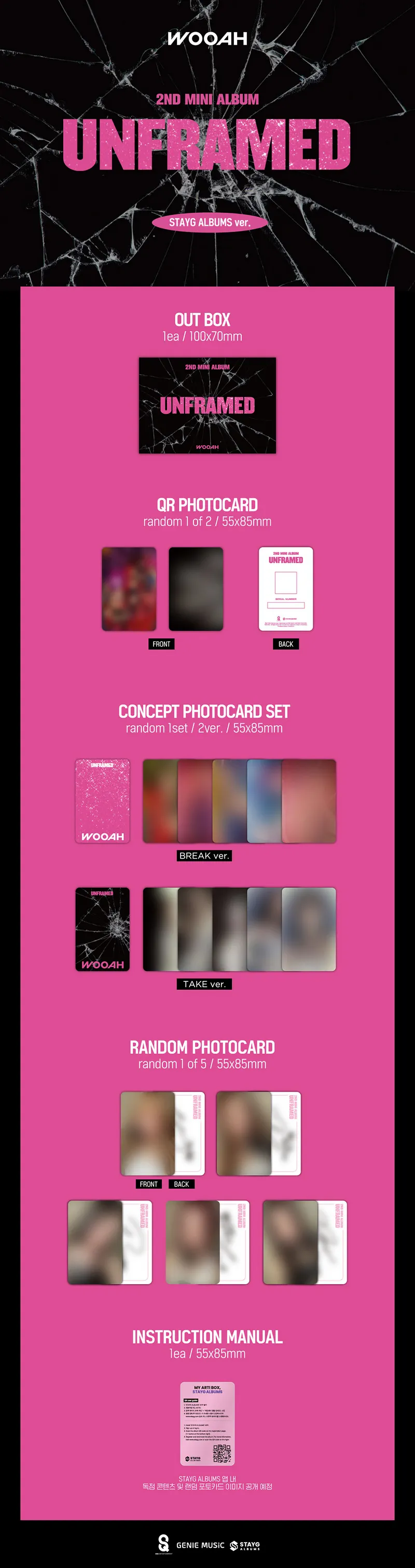 WOOAH - 2nd Mini Album UNFRAMED (STAYG ALBUMS ver.) 2 WOOAH - 2nd Mini Album UNFRAMED (STAYG ALBUMS ver.) details