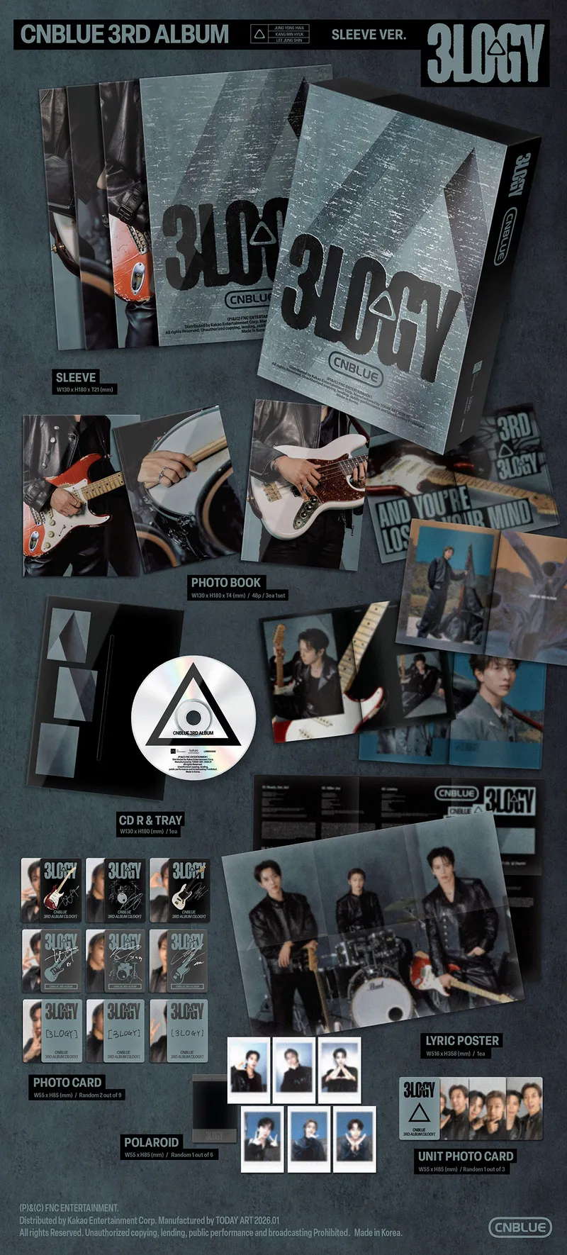 CNBLUE - 3rd Album 3LOGY (SLEEVE VER.) 2 CNBLUE - 3rd Album 3LOGY (SLEEVE VER.) inclusions
