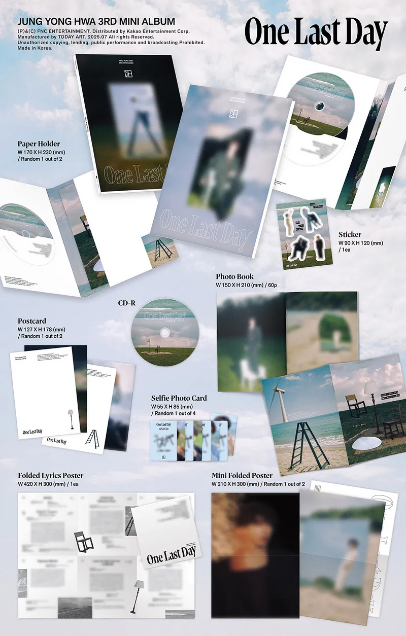 JUNG YONGHWA - 3rd Mini Album One Last Day (Random) 2 JUNG YONGHWA - 3rd Mini Album One Last Day inclusions