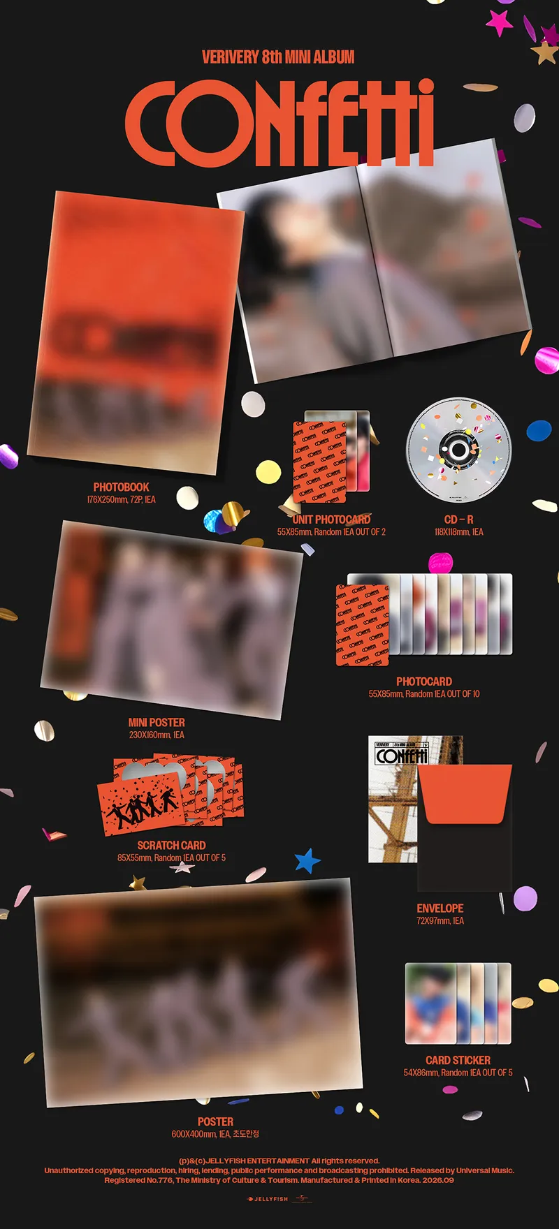 VERIVERY - 8th MINI ALBUM CONFETTI (PHOTOBOOK ver.) 2 VERIVERY - 8th MINI ALBUM CONFETTI (PHOTOBOOK ver.) inclusions